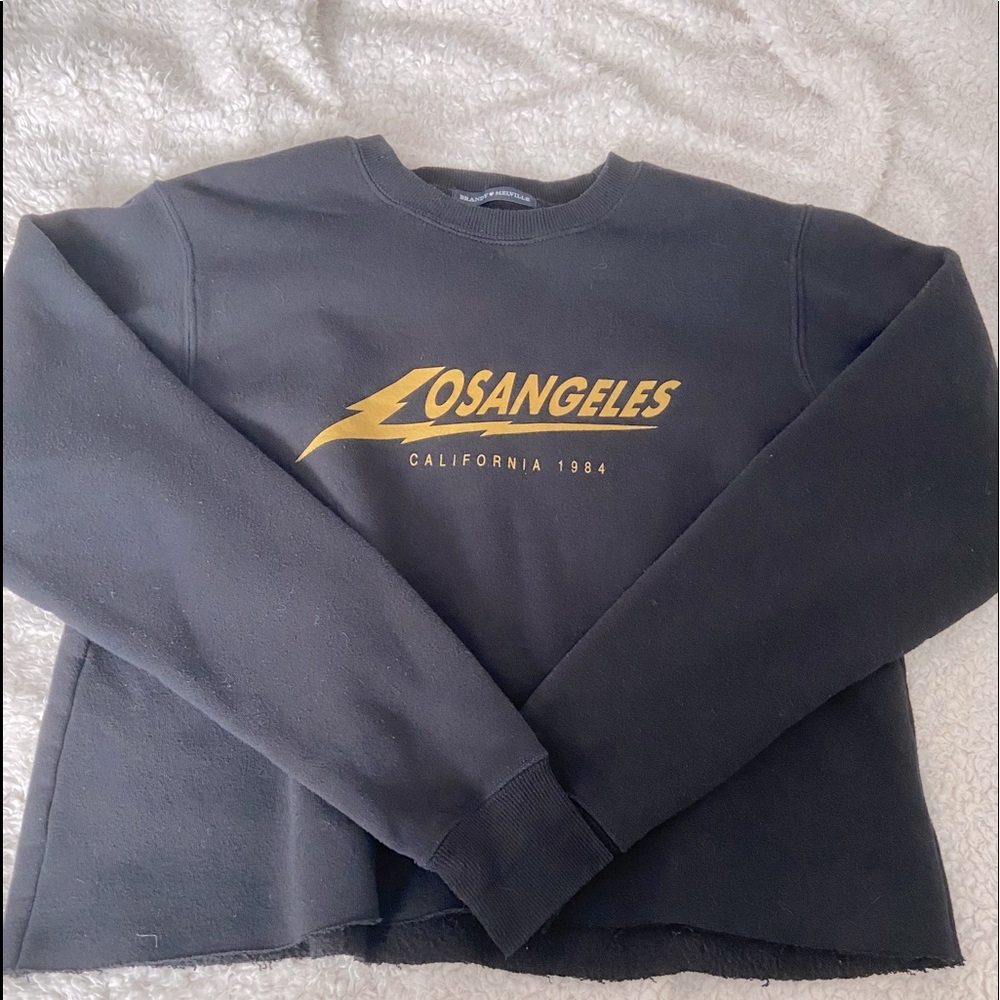 Brandy Melville Long Sleeve Cropped Black Sweater